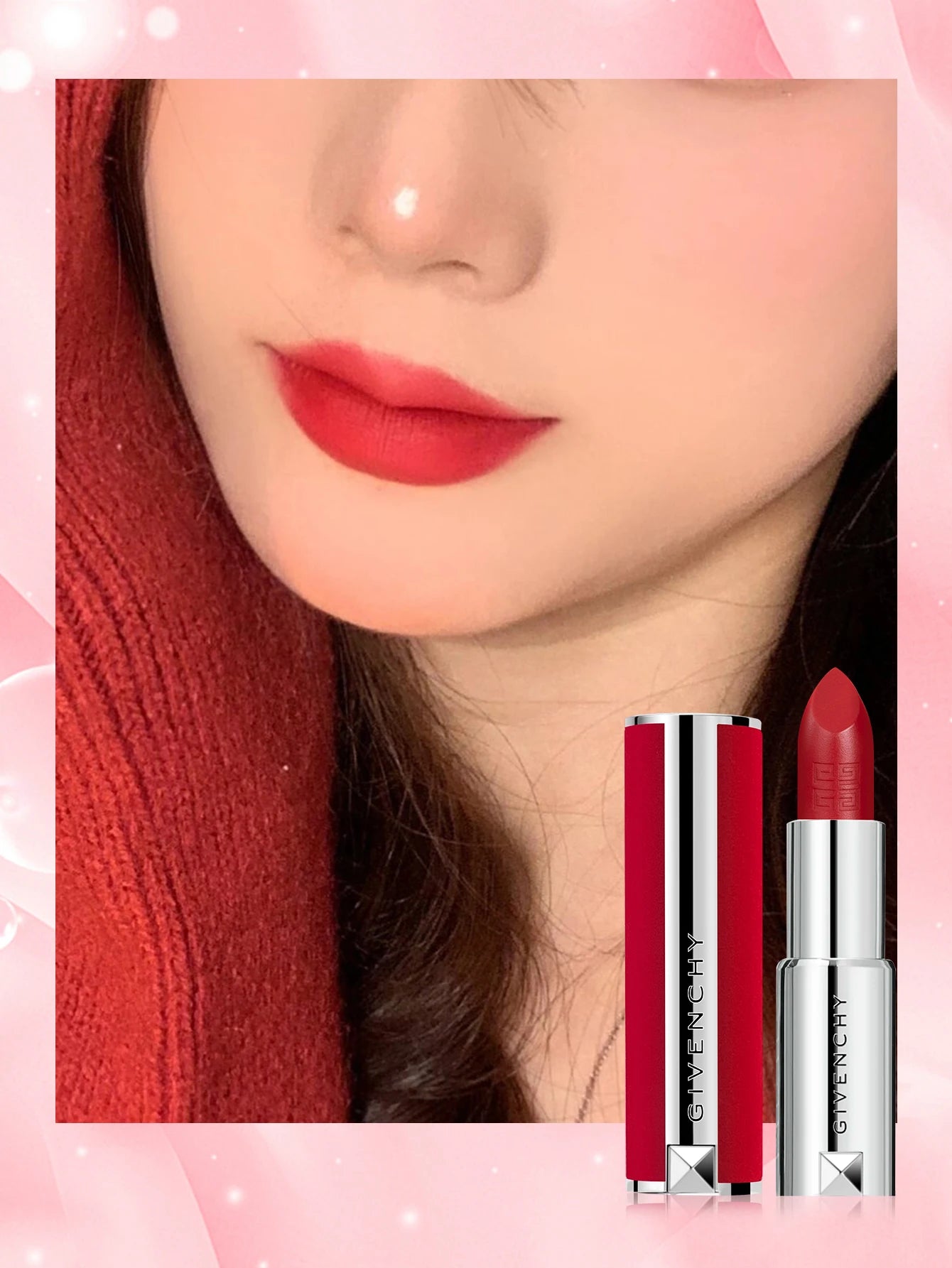Givenchy Le Rouge Deep Velvet Powdery Matte High Pigmentation Lipstick #N37 -0.12 oz./3.4g