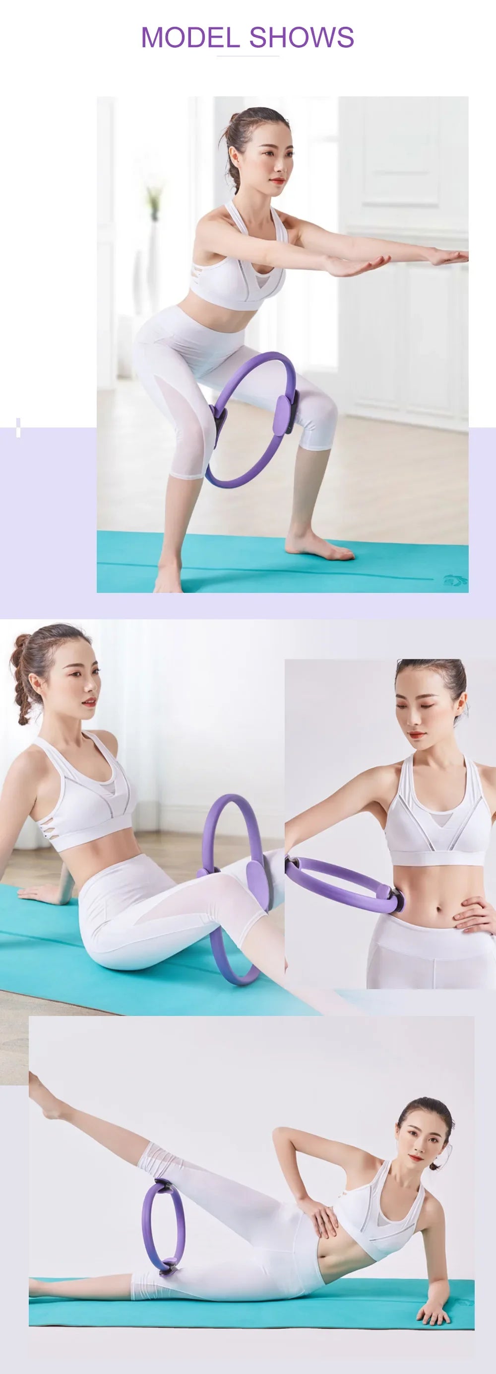 Yoga Fitness Ring Pilates Ring Women Girl Exercise Home Resistance Elasticity Yoga Gym Workout Pilates Circle Yoga Circle 