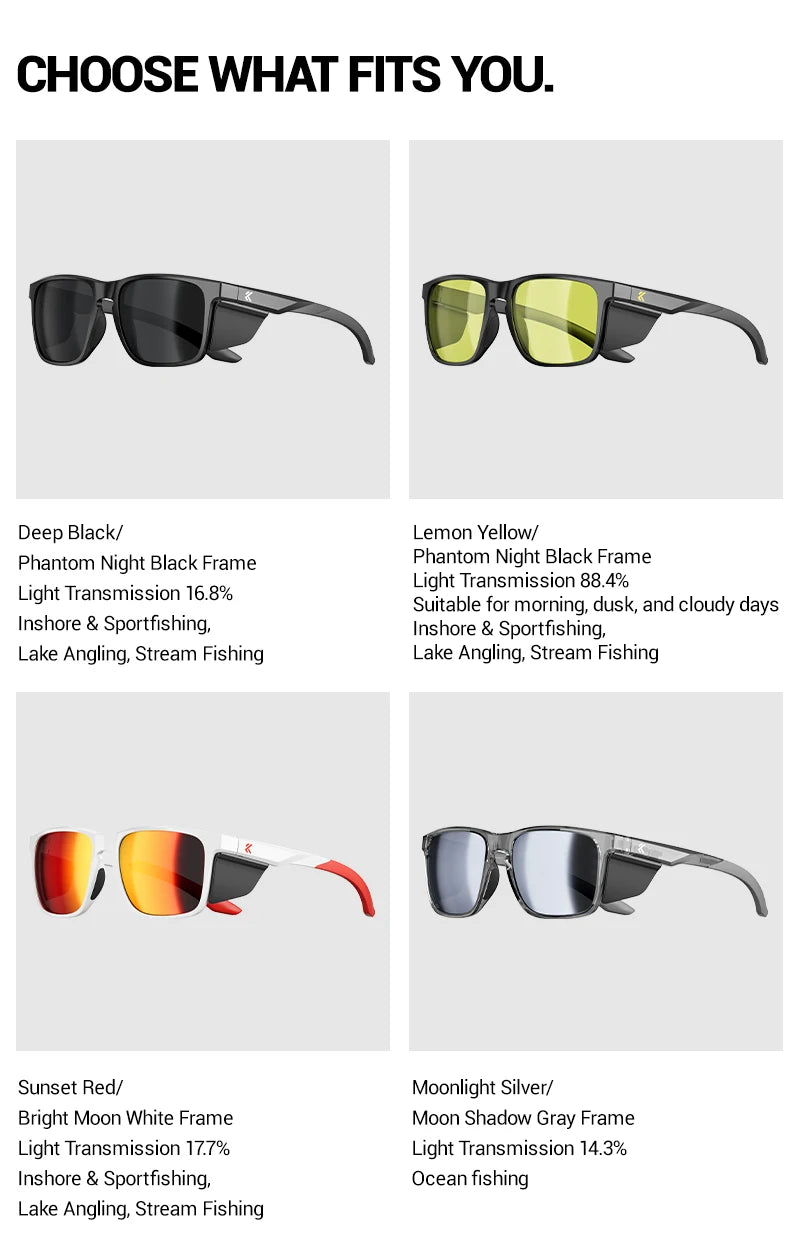 Kapvoe Polarized Outdoor Fishing Sunglasses Men Women MTB Road Bicycle Cycling Glasses Sports Camping Bike UV400 Fishing Goggles