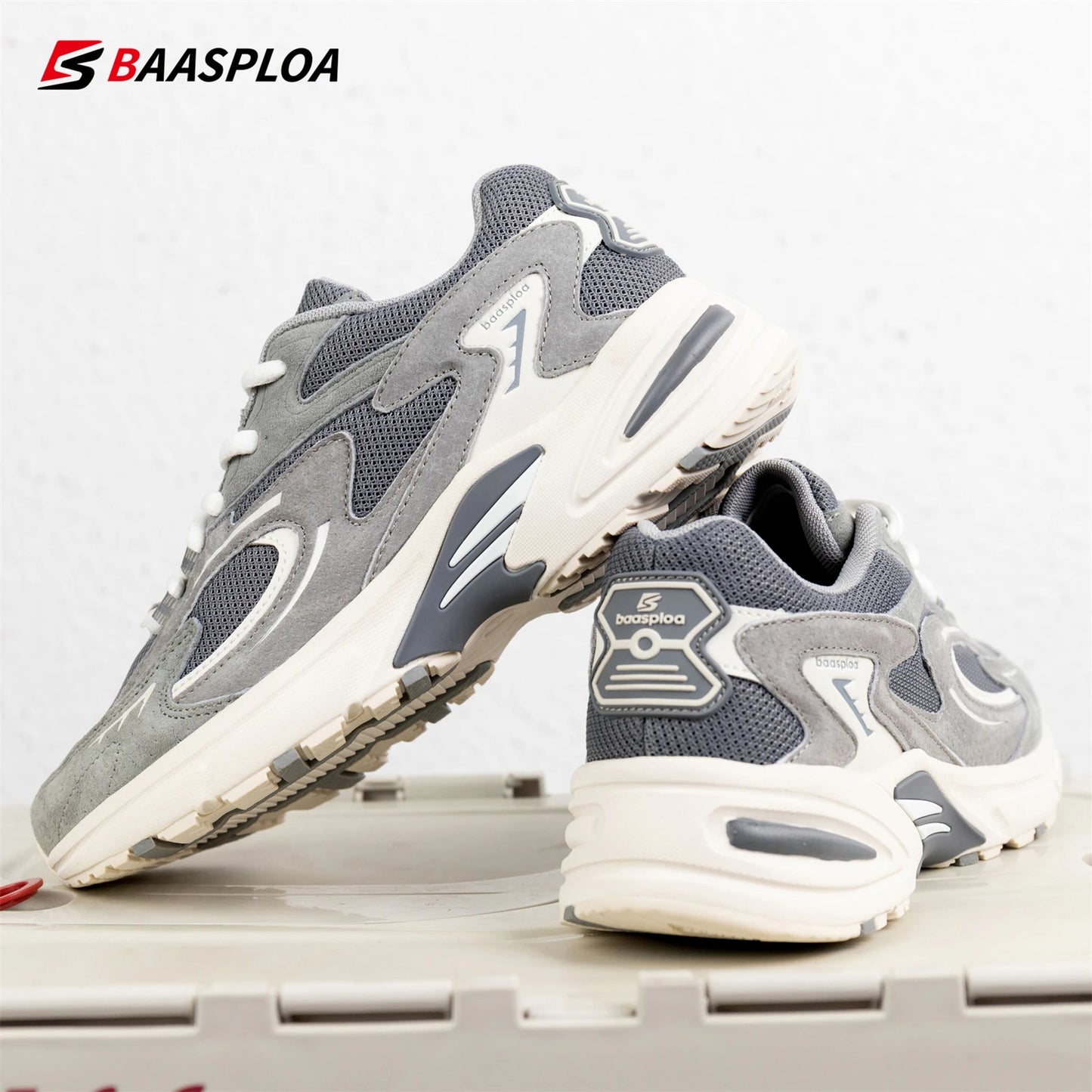 Baaslpoa New Men's Running Shoes Casual Mesh Fabric Breathable Non-Slip Walking Shoes Male Outdoor Basketball Sports Shoes