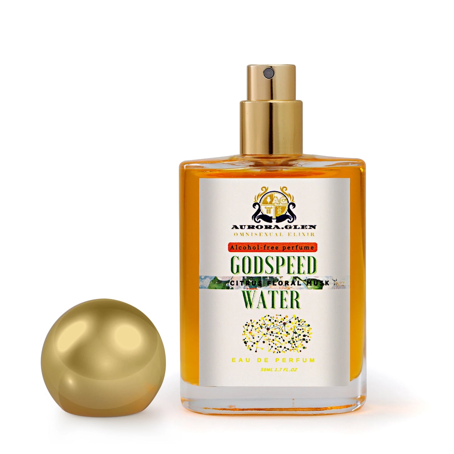 Care & Essence Alcohol-Free Perfume 50ml for Women & Men - Oriental Scent with Citrus/Vanilla/Amber, Natural Essential Oils