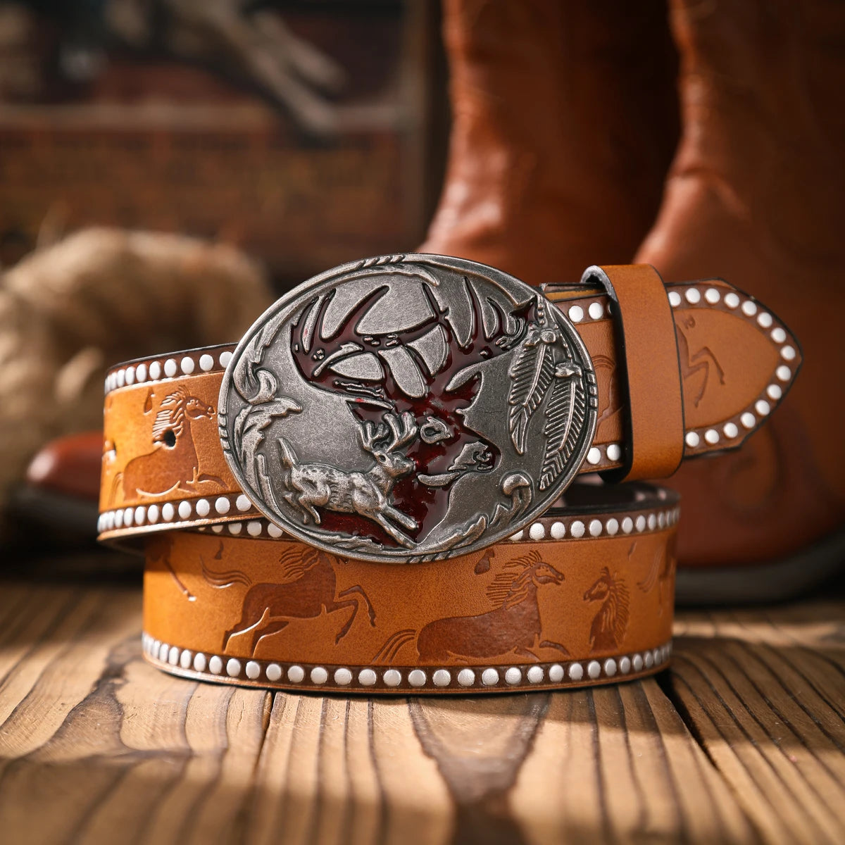 A casual and retro belt, a waist accessory for Western-style clothing, metal buckle, PU belt, suitable for both men and women