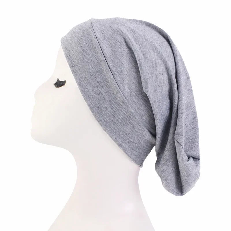 Cotton Muslim Underscarf Inner Tube Cap Islamic Eid Prayer Hijab Bottom Hat Headwear Arab Women Wrap Headscarf Turban