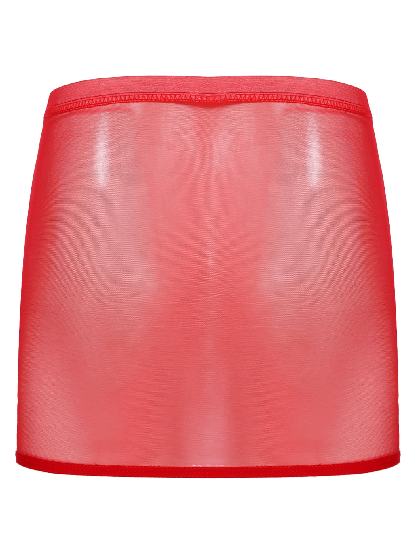 Women Sexy Night Club Pencil Skirts Solid Low Rise Stretchy Transparent Temptation Mini Micro Skirt Tight Package Hip Underskirt