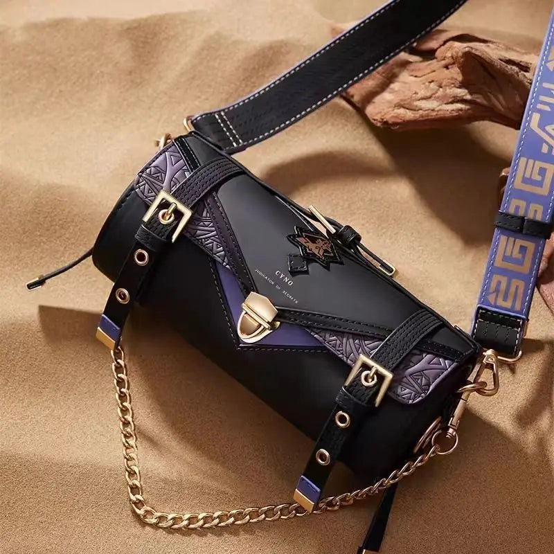 Genshin Impact Cyno PU Leather Shoulder Bag – Unisex Cosplay Messenger Bag