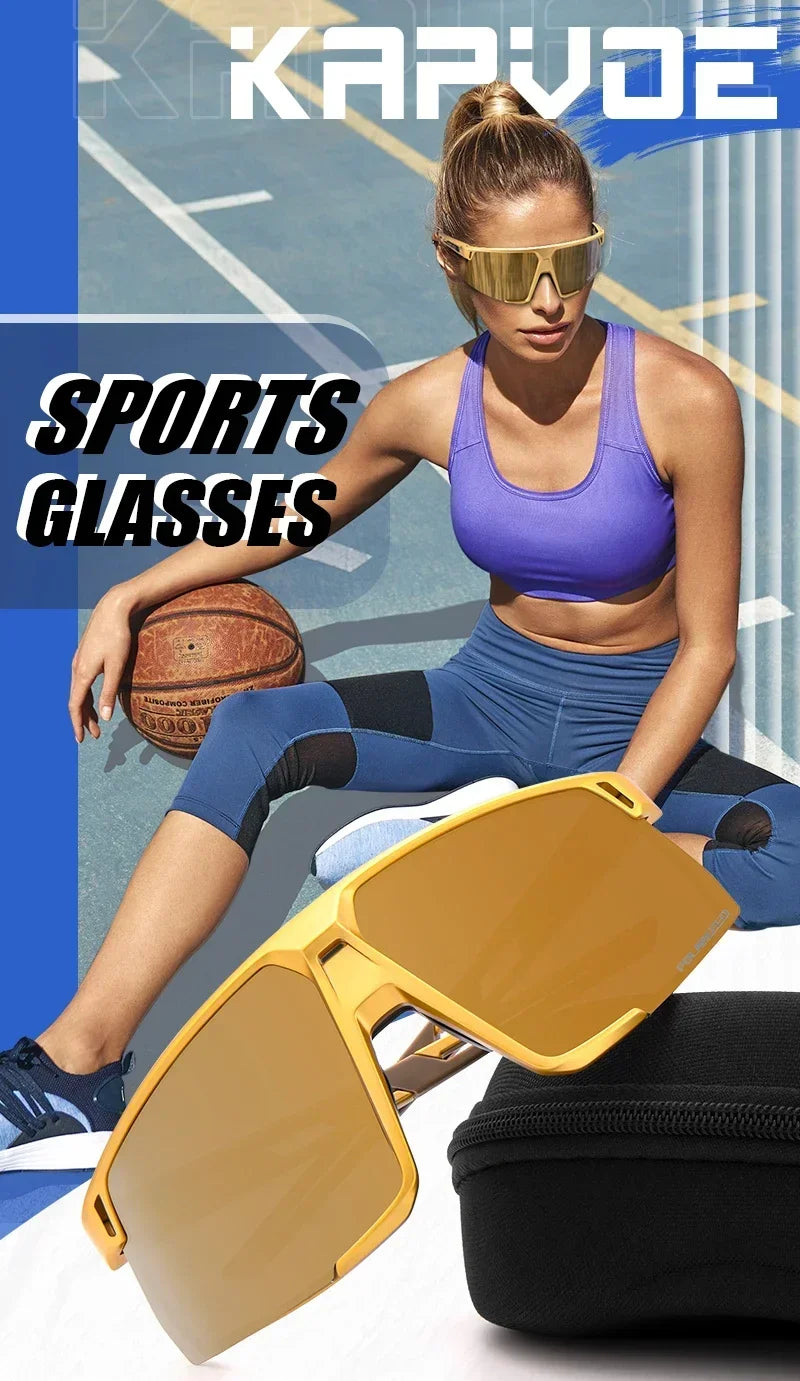 Kapvoe Polarized Sunglasses for Men and Women Luxury Sun Glasses Driving Fishing Cycling Golf Bike Glasses Fashion Shades