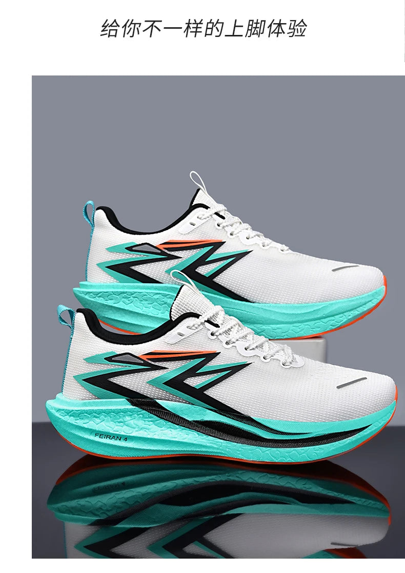 Carbon Plate Marathon Men Sports Running Shoes Air Cushion Lightweight Women Athletic Gym Sneakers Hiking Jogging Footwear