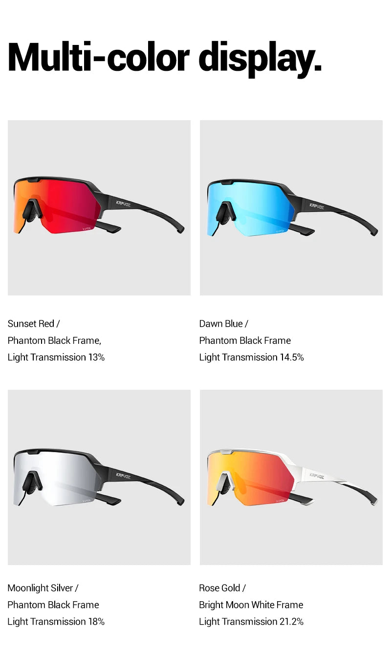 KAPVOE Outdoor Cycling Sunglasses Men MTB Glasses Bike Cycling UV400 Eyewear Women Bicycle New Mountain Sports Hiking Eyewear