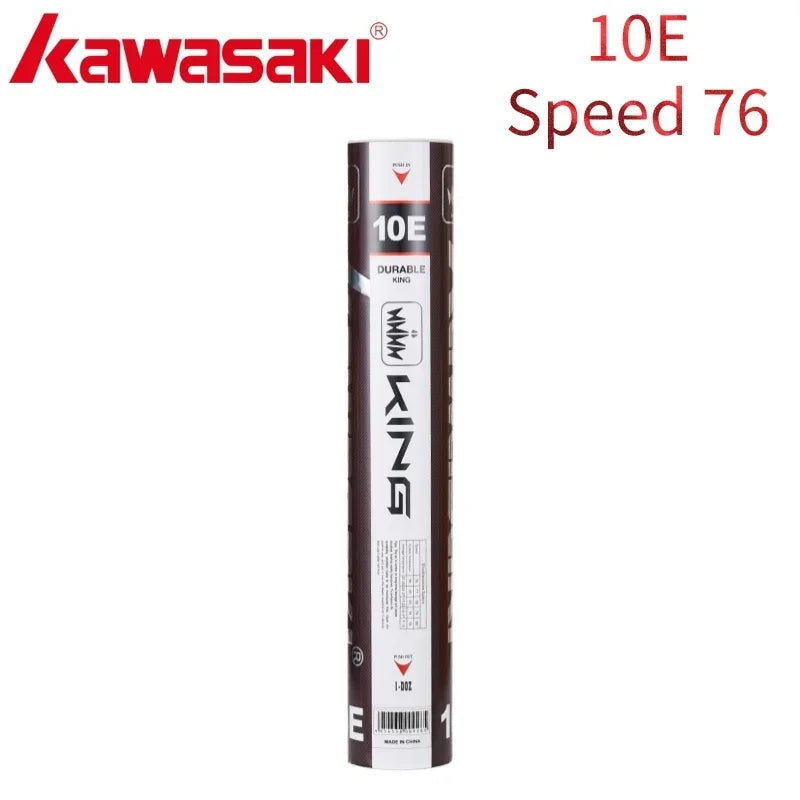 Kawasaki Badminton Shuttlecock Feather for Clubs&Training KING 8E/10E Goose Feather Badminton Ball Durable Shuttlecock Badminton