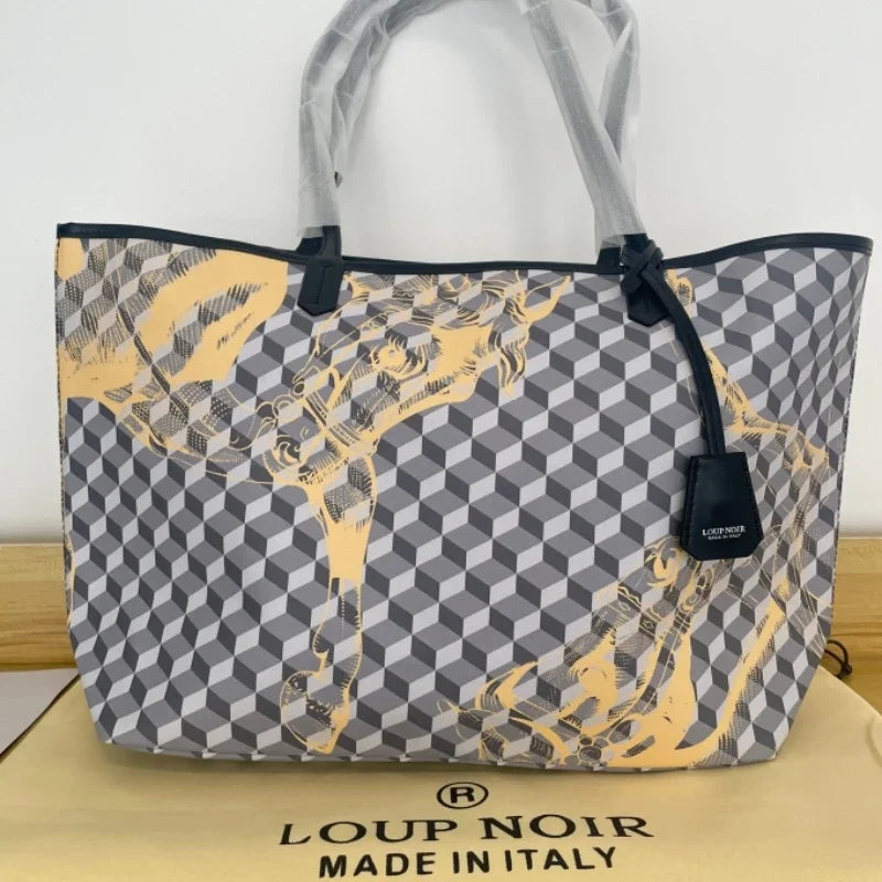 LOUP NOIR New Tote Bag for Women Famous Brands Bag Large Capacity Shoulder Women Bags LOUP NOIR Bag High Quality Casual Totes