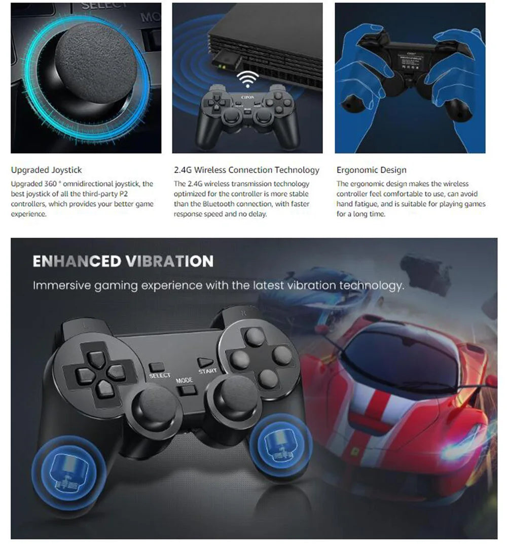 2.4G Wireless PS2 Controller For Ps2 Game Consoles Dualshock 2 Gamepad