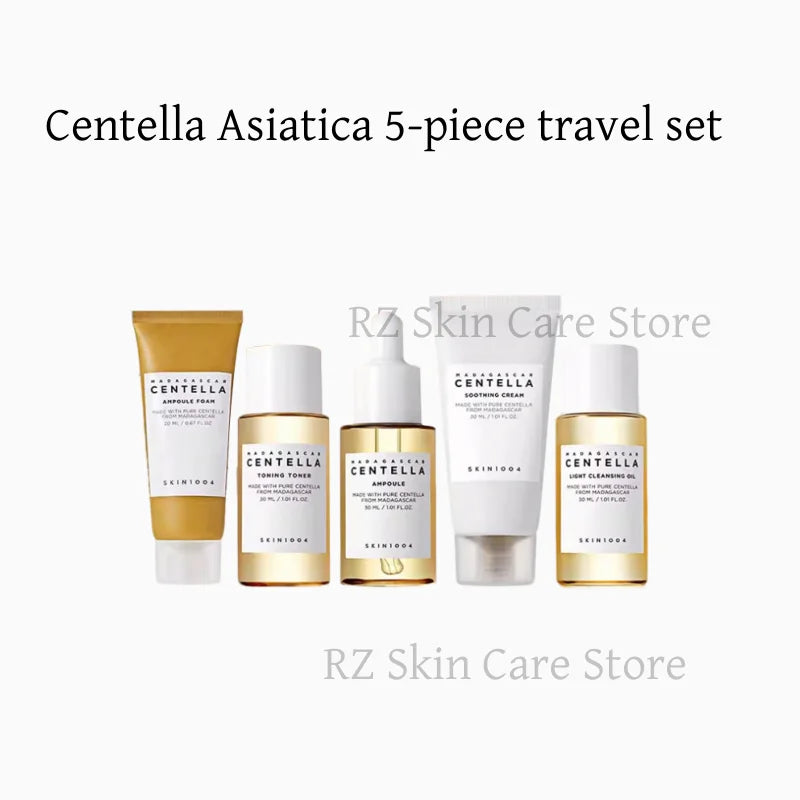 Original Centella Skin1004 Madagascar Centella Skincare Travel Kit Serum Facial Whitening Cream Toner Cleansing Oil Cleanser Set