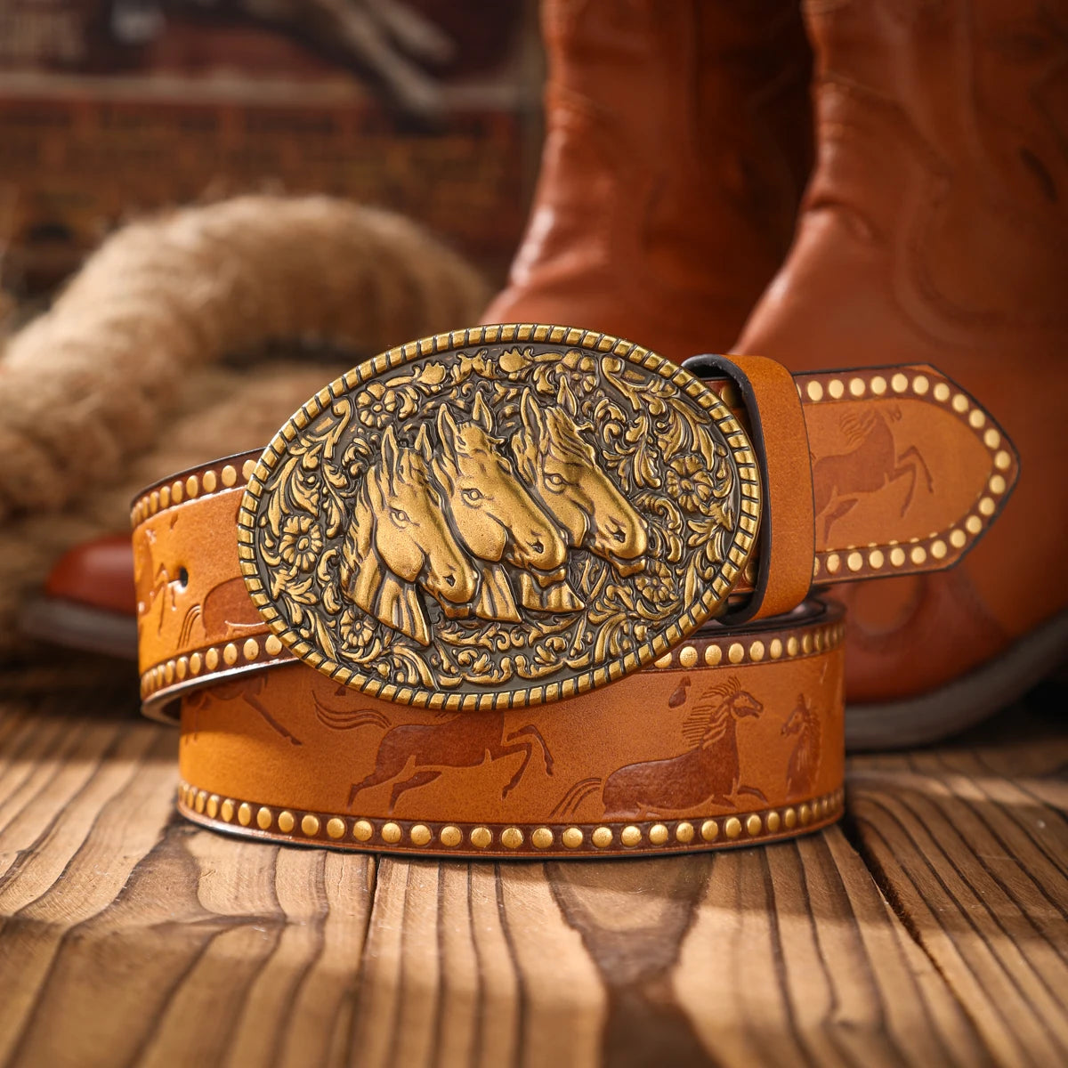 Vintage meets fashion! Alloy buckle PU belt, suitable for both men and women, to create a personalized Western style