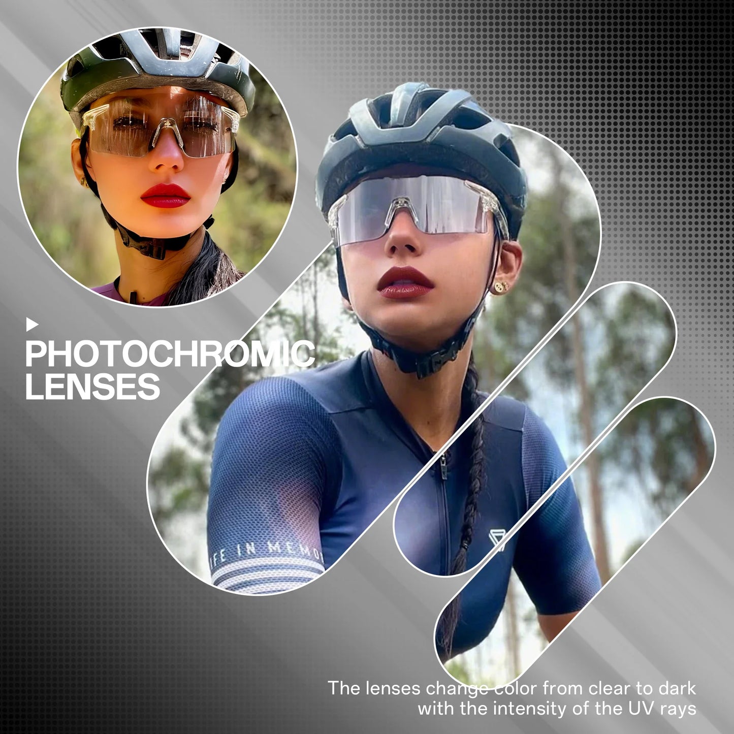 SCVCN New Photochromic Bike Driving Cycling Eyewear Outdoor Road Sunglasses Men Women Sports Glasses MTB UV400 Riding Goggles