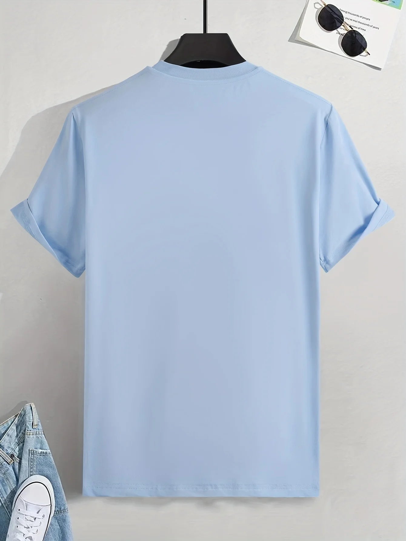 Men's 100% pure cotton summer loose and comfortable casual pac man style sun planets 🪐 eaten printed round neck short sleeved T-shirt top
