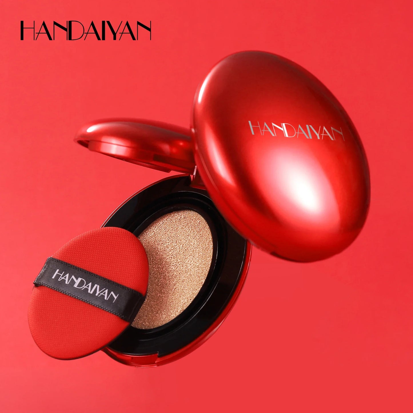 HANDAIYAN 5Color Red Box Concealer Cushion For Easy Application And Long-Lasting Skin Touching Face With Puff For Women's Makeup