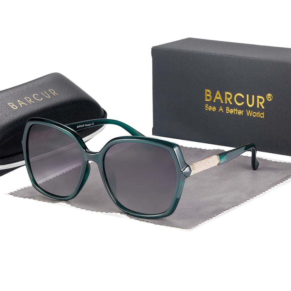 BARCUR Women Polarized Sunglasses UV400 Lady Fashion Gradient Sun Glasses for Women Eyewear Accessory