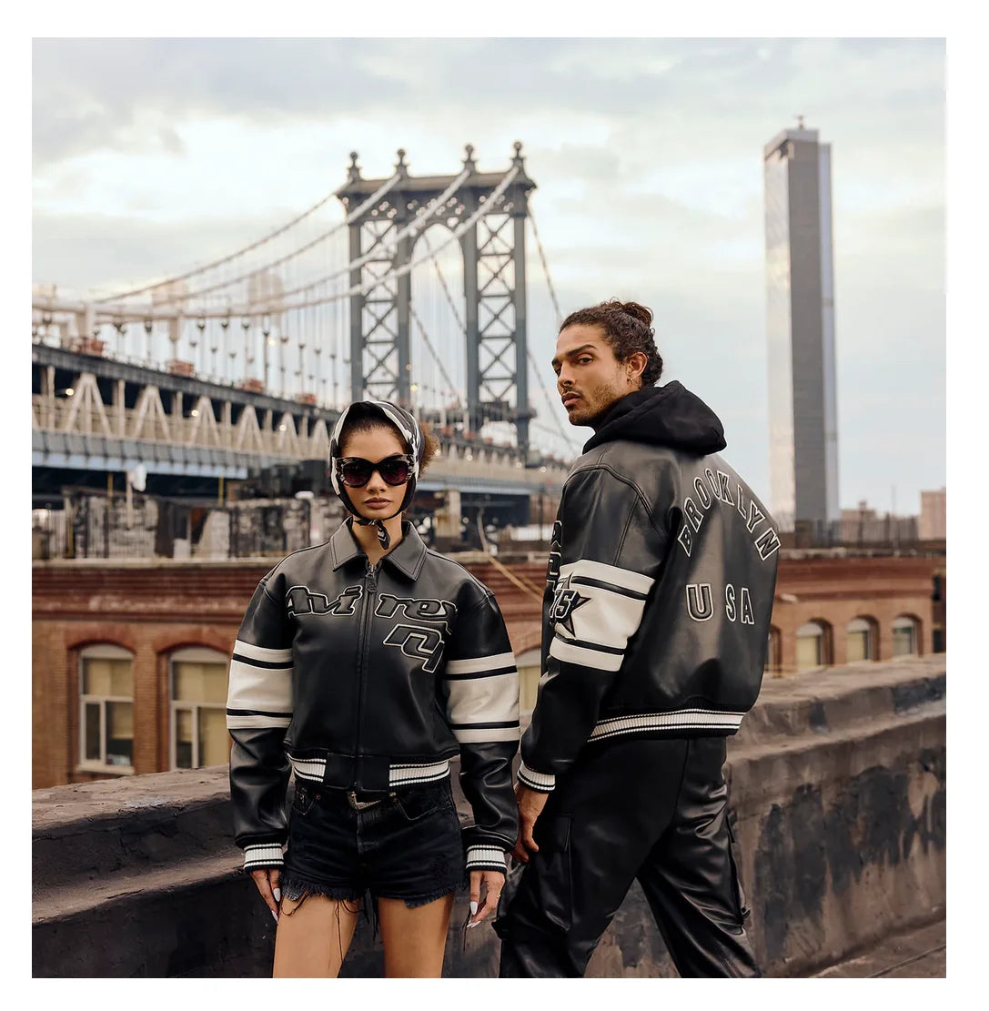 Fall and Winter Season New Women's Flight Suit Jacket French Lamb Leather Loose Fit outfits US Size Genuine Leather Coats coats