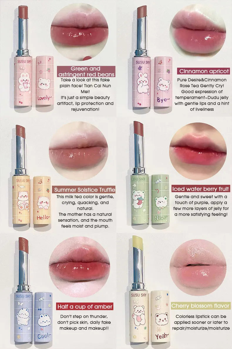 Cute Paradise lipstick Moisturizing&Moisturizing Lip Care Color Stain Free Lipstick Colored lipstick