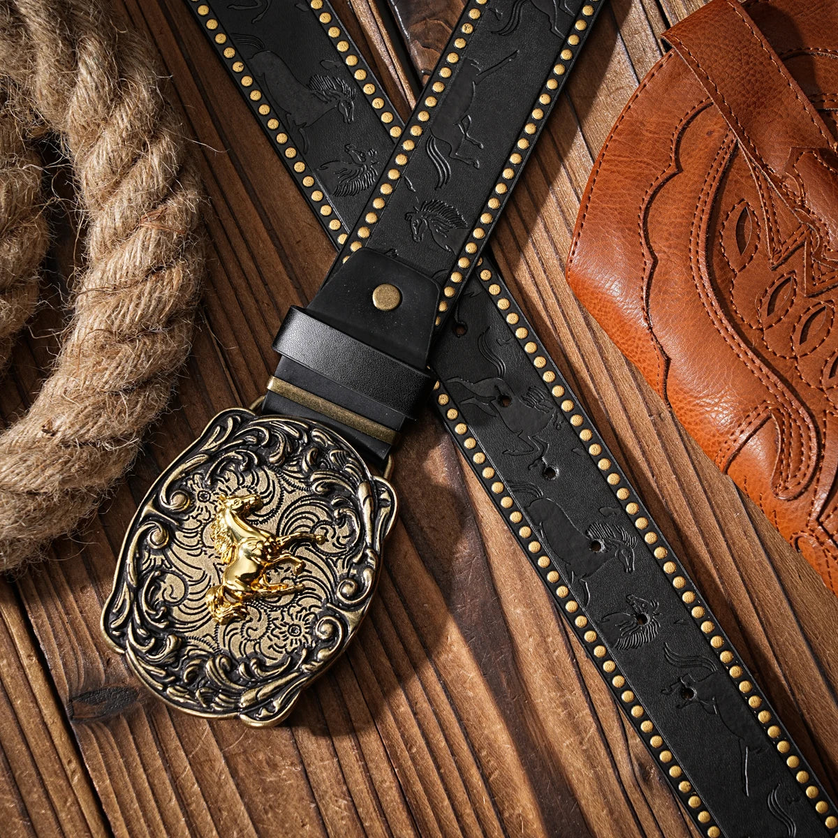 Casual, individual and retro belts, Western-style clothing accessories, metal buckles, PU belts, suitable for both men and women