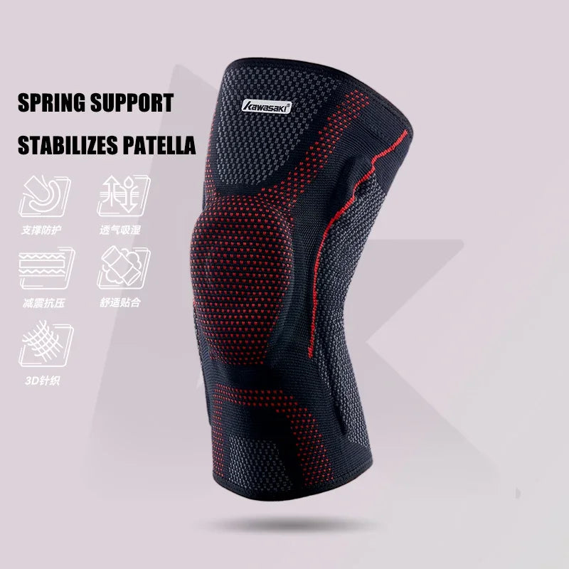 Kawasaki Kneepad Professional Spring Silicone Ring Support Knee Pads with Breathable Design Sports Knee Pads Knee Support B3464
