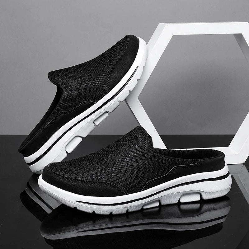 2024 Men Slippers Summer Breathable Home Indoor Slippers Men Thick Bottom Slides Fashion Couple Walking Shoes Chanclas Hombre