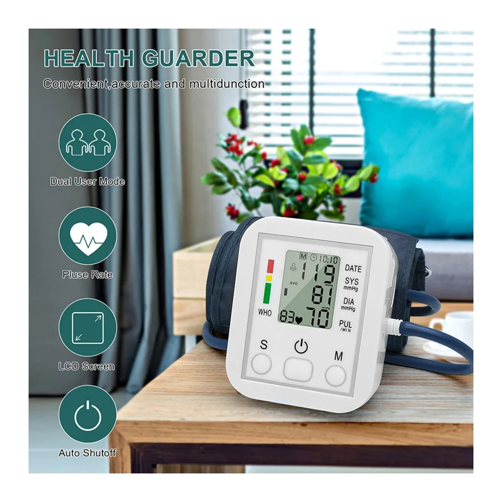 🩺 LINGKUN Digital Arm Blood Pressure Monitor
Automatic Tonometer | Heart Rate & Pulse Meter | Arm Sphygmomanometer | Oximeter Function