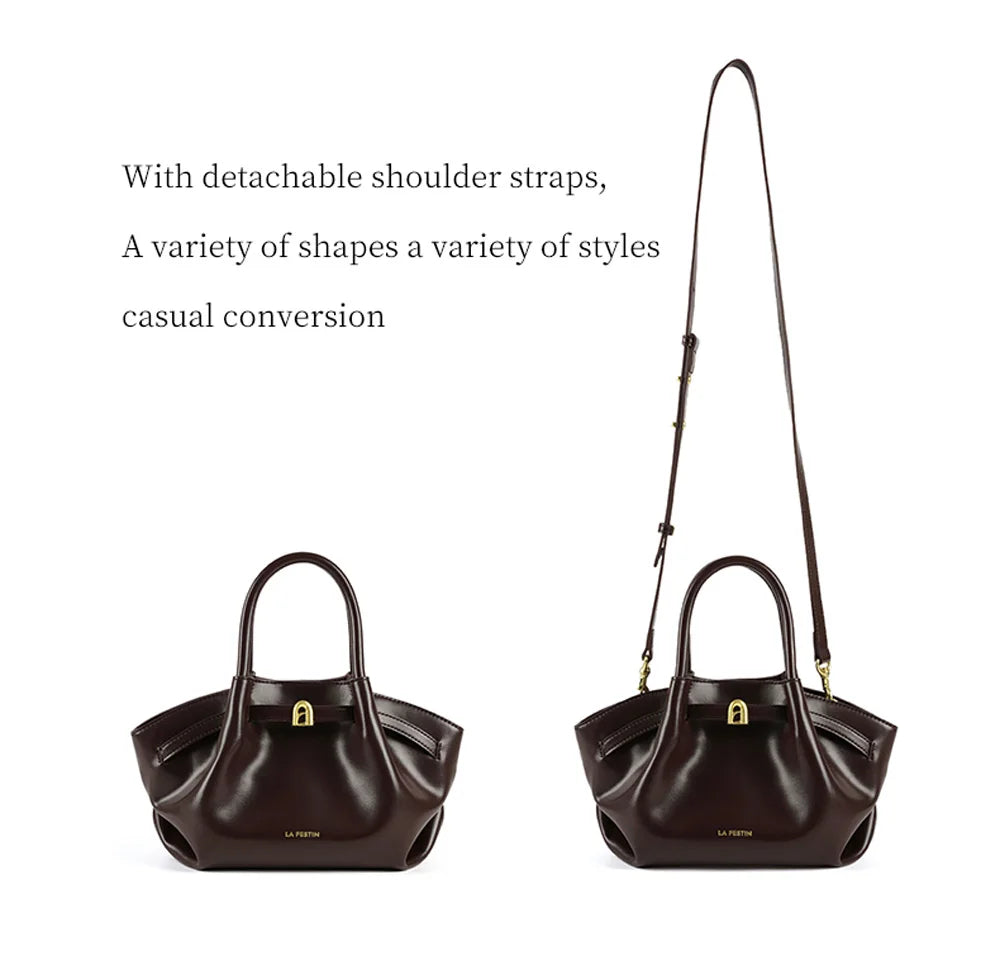 LA FESTIN Leather Bag New Suede Handbag Women's bags Luxury brand Bag Fashion Shoulder Bag Crossbody Bag Bucket Bag small size