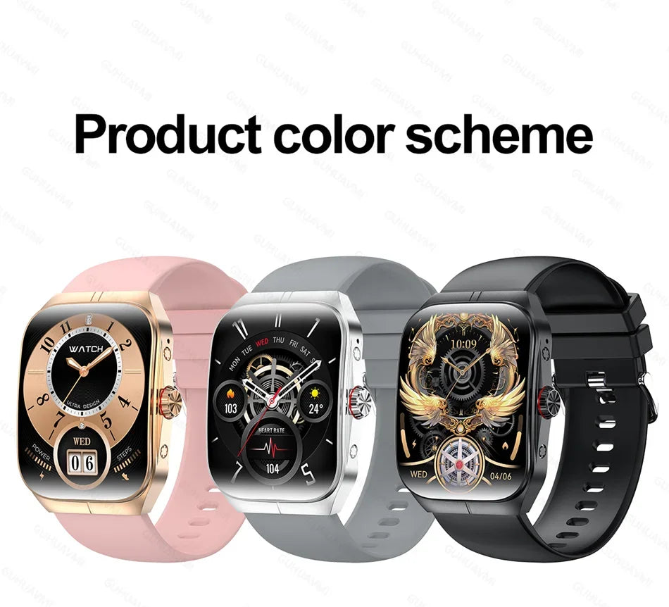Smartwatch Men Women NFC AMOLED Screen Always Show Time Clock Bluetooth Call IP68 Waterproof Smart Watch Sport Fitness Bracelet