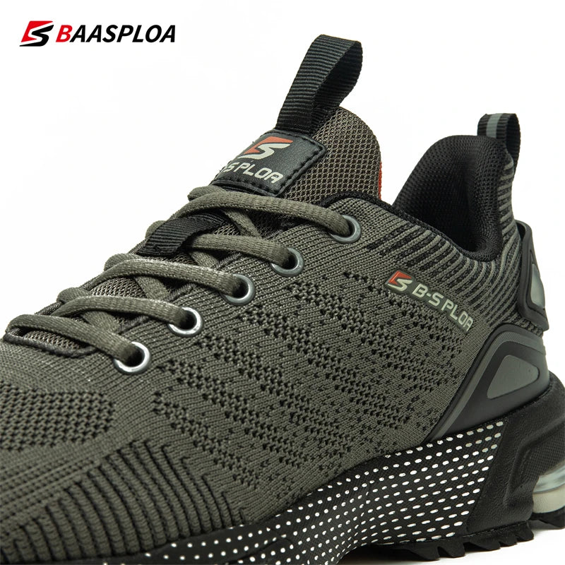 Baasploa Men Running Shoes Lightweight Sport Shoes for Men Mesh Breathable Casual Sneakers Non-Slip Outdoor 2023 New Arrival
