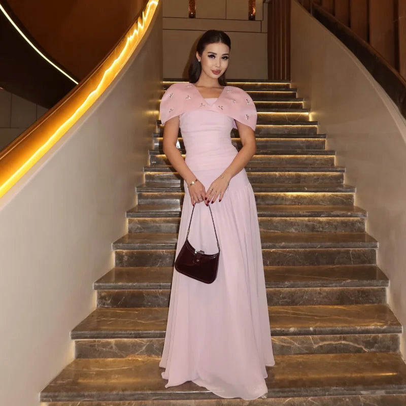 Elegant Shawl Pleated Diamonds Maxi Dress – Women’s Sleeveless High Waist Patchwork Evening Dress