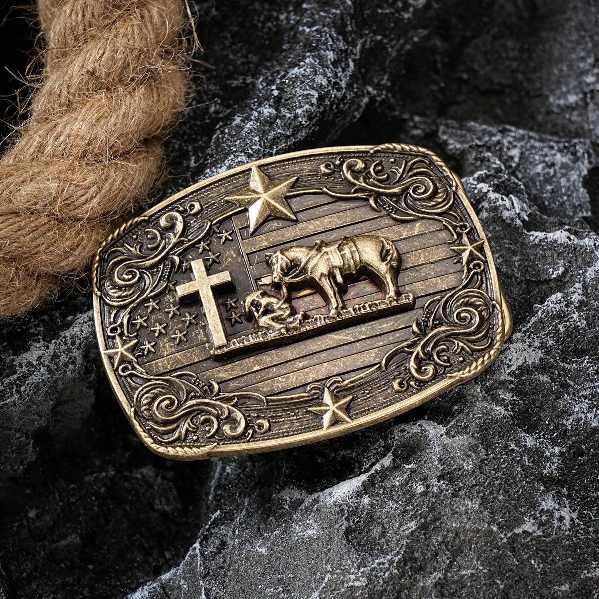 Western style plate buckle belt metal buckle one belt buckle