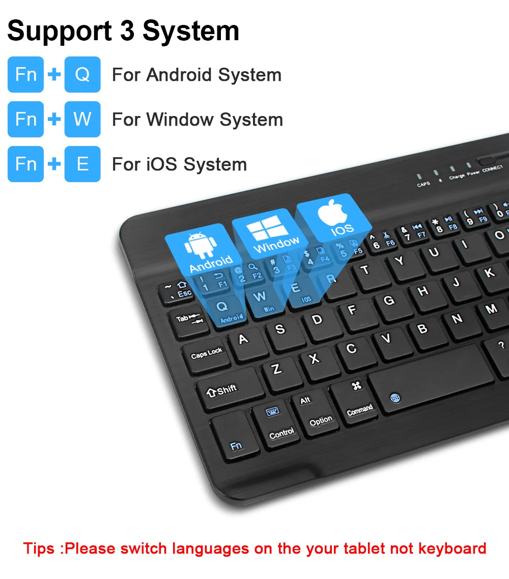 Bluetooth Keyboard and Mouse For iPad Xiaomi Samsung Huawei Phone Tablet Slim Mini Wireless Keyboard For Android IOS Windows