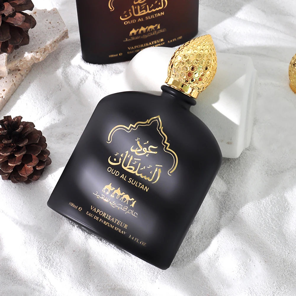 100 مل 3.4 أونصة سائلة عود السلطان عطر عربي للجنسين برائحة قوية فاكهية زهرية للنساء والرجال أو دو برفوم يدوم طويلاً
