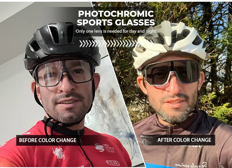 Kapvoe New Anti-fog Photochromic Sunglasses Men Outdoor Anti-fog Cycling Glasses Bicycle Women Bike MTB UV400 Sports Eyewear