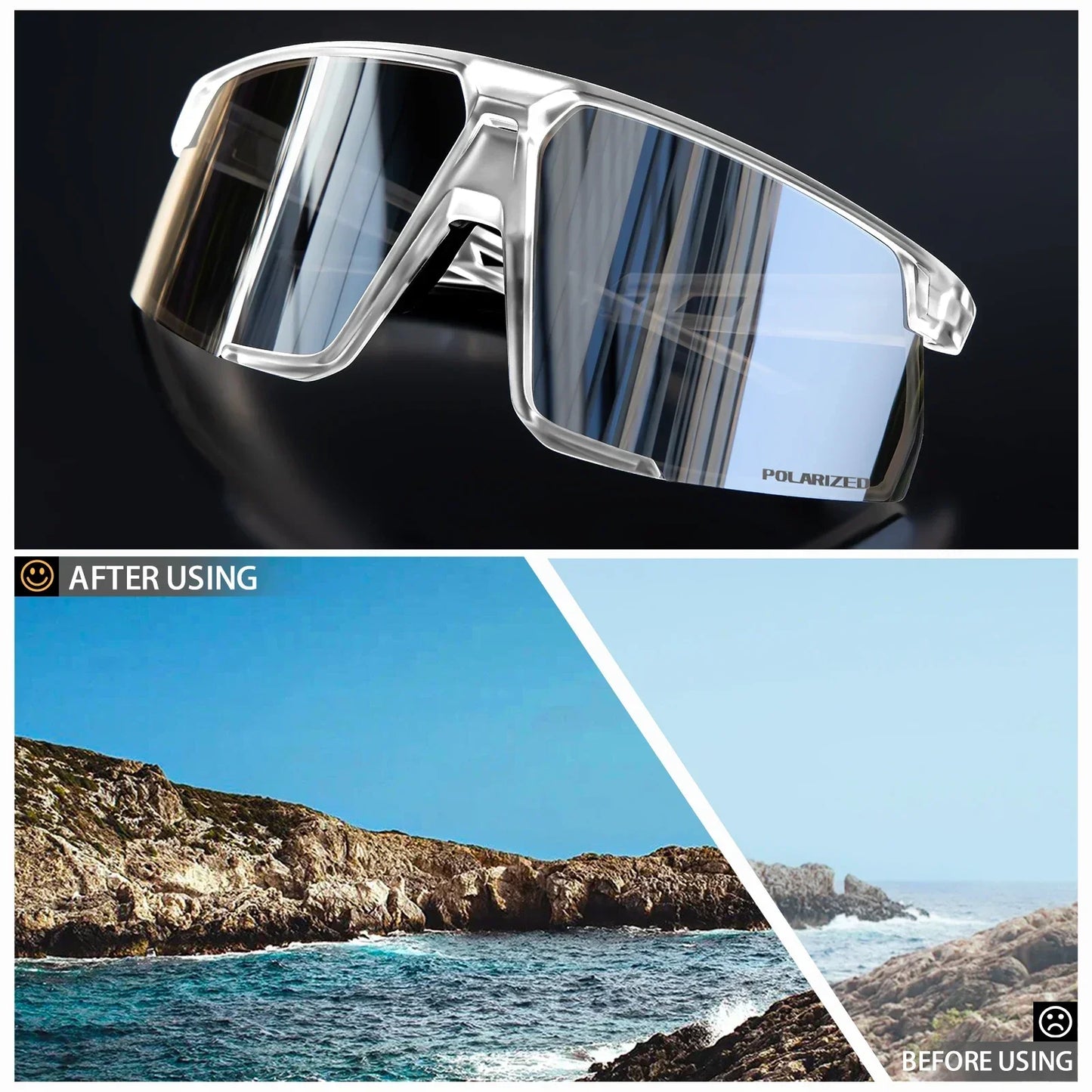 Kapvoe Polarized Sunglasses for Men and Women Luxury Sun Glasses Driving Fishing Cycling Golf Bike Glasses Fashion Shades