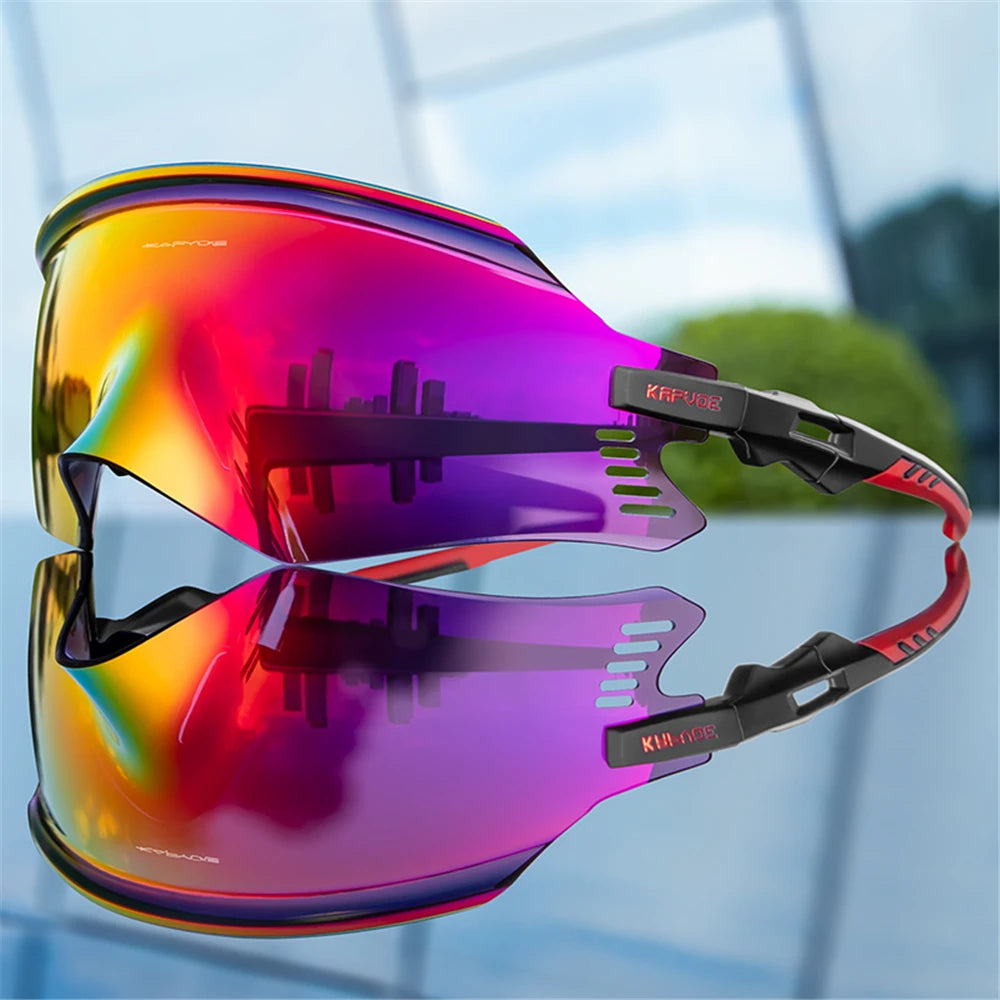 KAPVOE Men Outdoor climbing Driving Bicycle Cycling Glasses Sport Runing Sunglasses Women MTB Bike Goggles Road Riding Eyewear