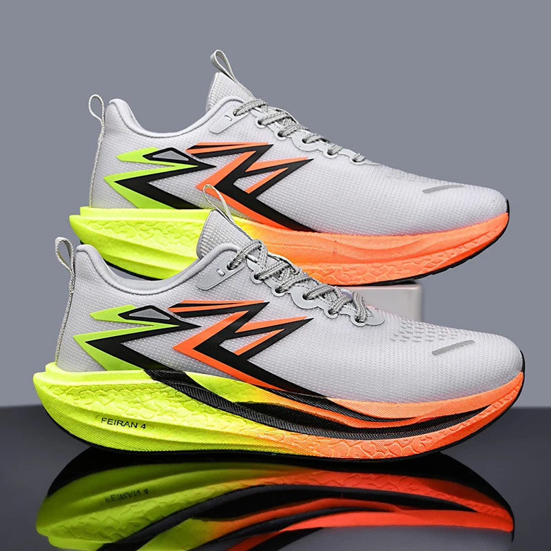Carbon Plate Marathon Men Sports Running Shoes Air Cushion Lightweight Women Athletic Gym Sneakers Hiking Jogging Footwear