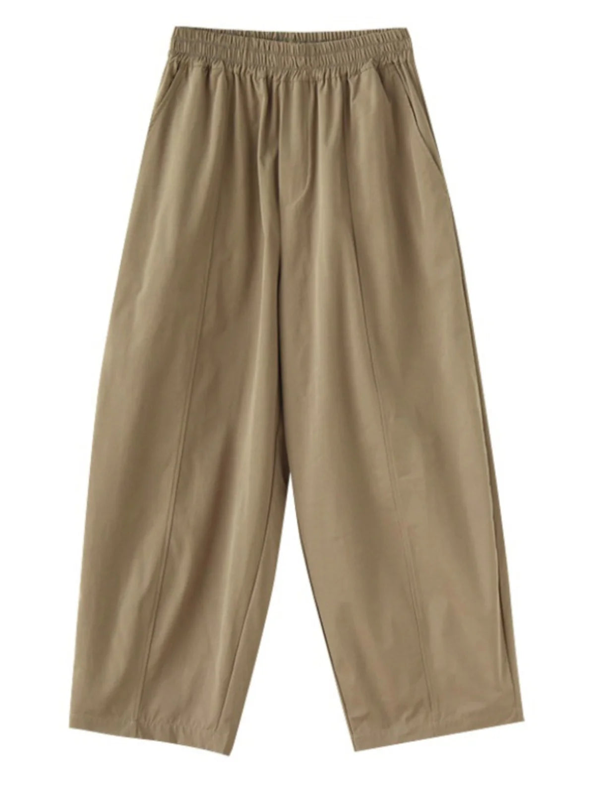 Retro Workwear Wide Leg Pants Women's High Waist Loose Casual Versatile Nine Point Straight Cut Carrot Pants Artistic Sle