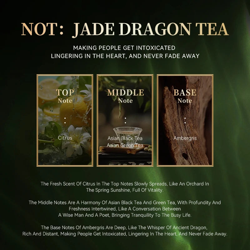 Dreamy Illusions Perfume 100ml Exotic Dragon Tea Fragrance with Citrus Red Tea & Ambergris Refreshing and Elegant Scent for All