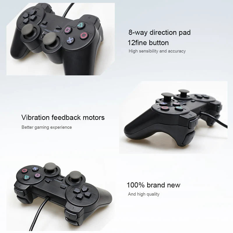 Wired Gamepad for Sony PS2 Controller for Mando PS2/PS2 Joystick for Playstation 2 Vibration Shock Joypad Wired USB PC Controle