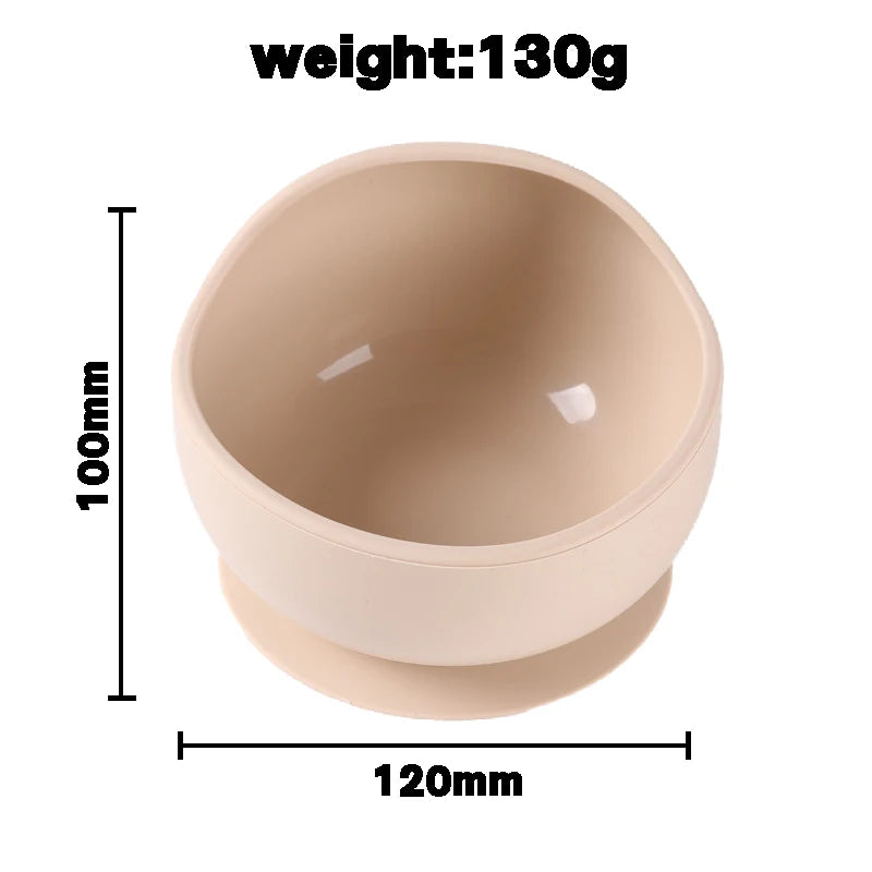 14pcs Silicone Baby Tableware Set Food Children Supplementary Bowl Baby Dinner Plate Fork Spoon Bib Non-slip Bowl Drop-proof Bow