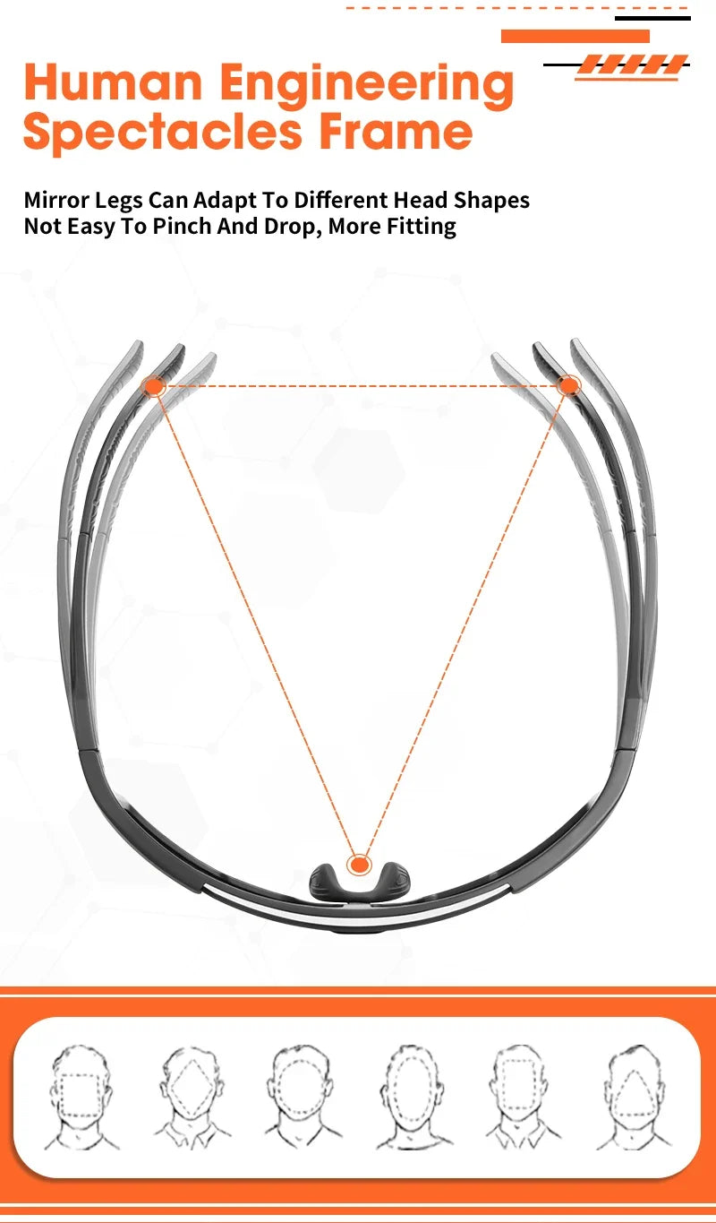 SCVCN-Fashion Sunglasses Cycling Glasses Sports for Men Driving Sun Mountain Bike Road Bicycle Eyewear Goggles MTB UV400