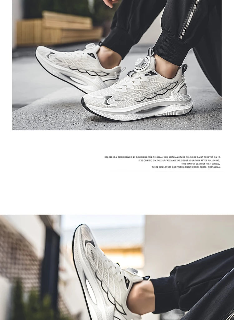 Summer Breathable Casual Sports Shoes for Men, New Fashion Trend, Versatile Breathable Mesh Swivel Buckle Running Shoes, Suitable for Daily Wear in Outdoor Sports