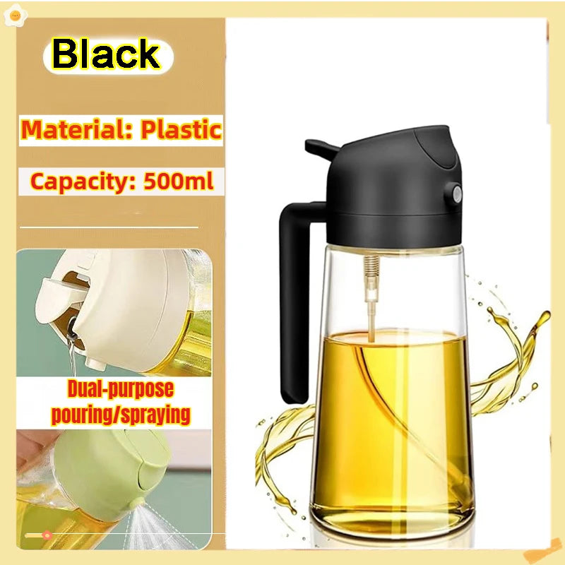 200/300/500ml Oil Spray Bottle BBQ Cooking Olive Oil Sprayer Kitchen Baking Oil Spray Empty Bottle Vinegar Bottle oil brush