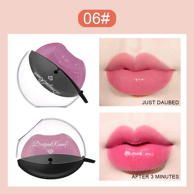 Pearlescent Lipstick Lazy Lip Shape Pearlescent Fine Glitter Lipstick Not Easy to Fade Temperature Change Moisturizing Discoloration Lazy Lipstick Makeup Performance with Glitter Lipstick