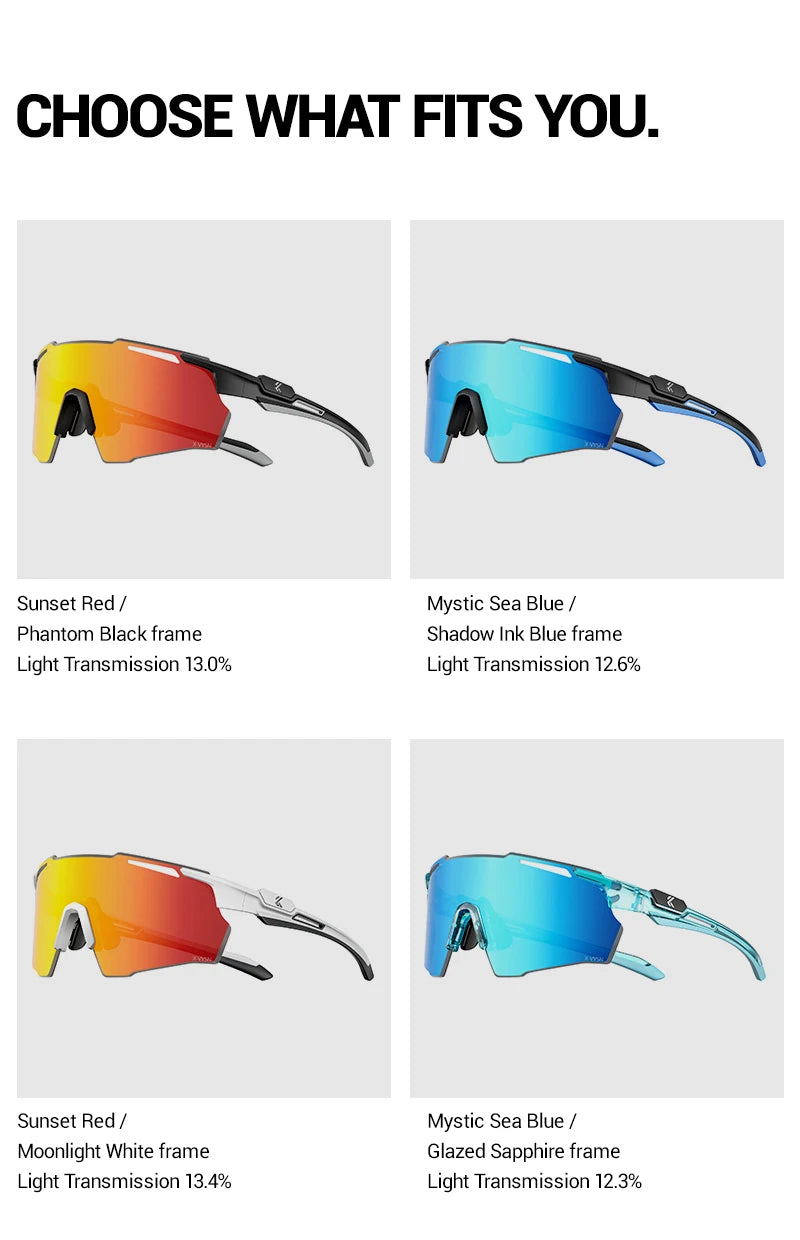 Kapvoe New Ultra HD Bicycle Sports Glasses Men Women Outdoor Road Riding Sunglasses Mountain UV400 Cycling Driving Goggles