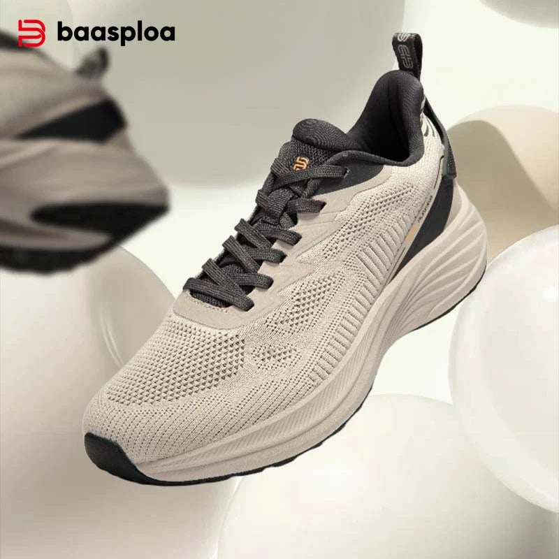 Baasploa Men Running Shoes 2025 Fashion Outdoor Lightweight Non-slip Sneakers Male Mesh Breathable Sports Shoes Wear Resistant