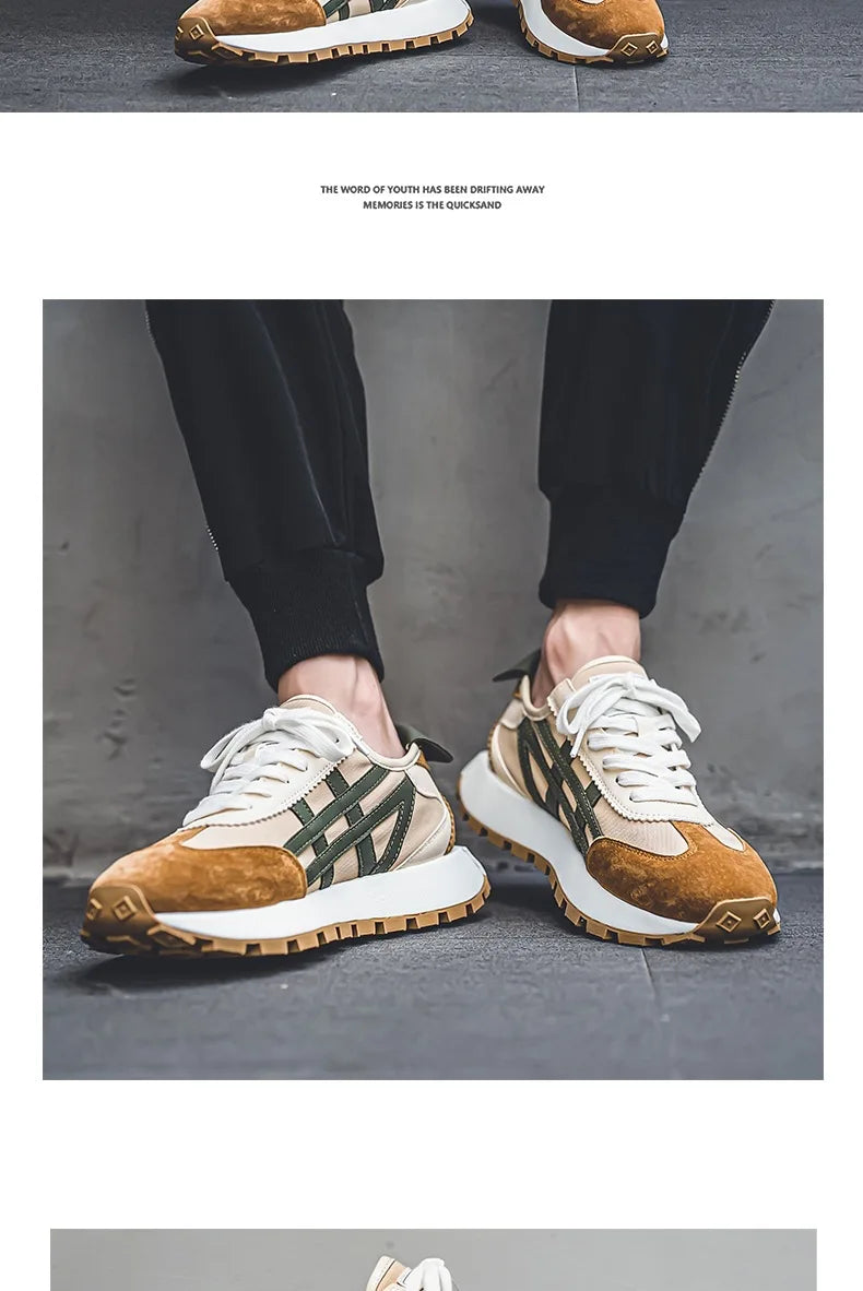 New men's trendy versatile casual sports shoes, men's thick-soled lightweight non-slip breathable trendy shoes кроссовки мужские