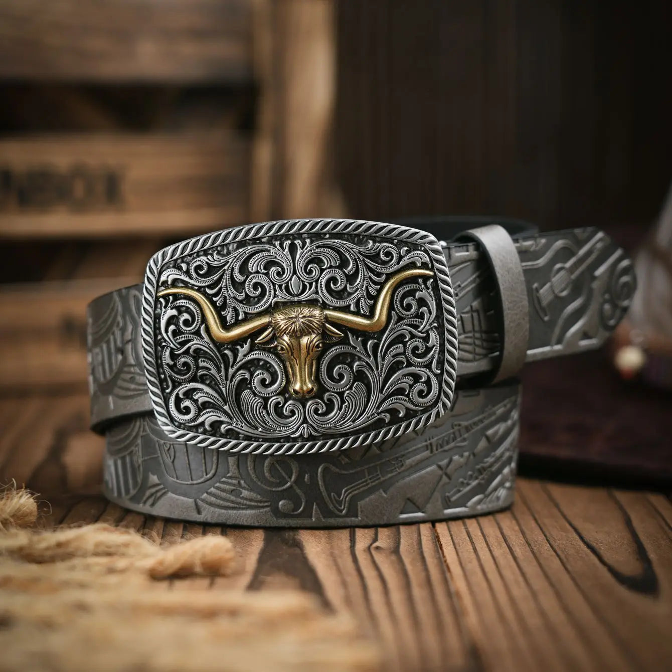 A men's and women's casual retro belt Western style! PU leather belt with metal buckle, suitable for daily work wear